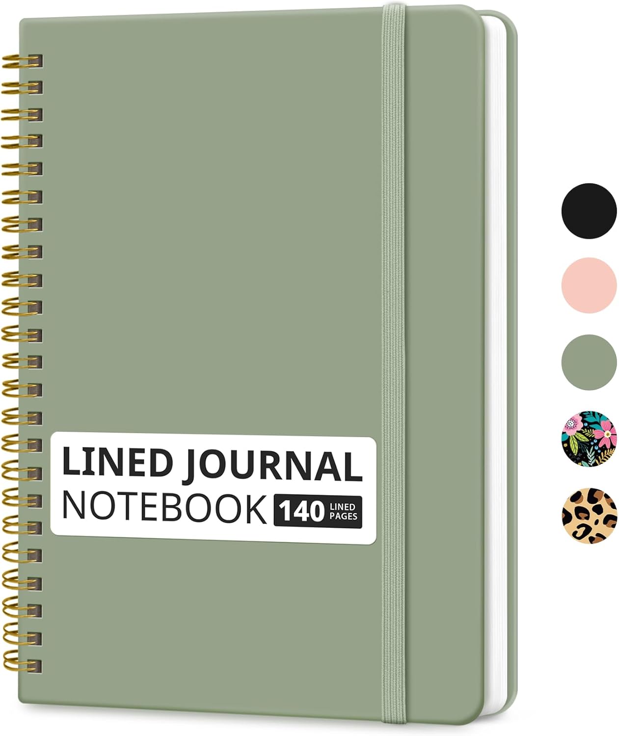 Taja Lined Spiral Journal Notebook
