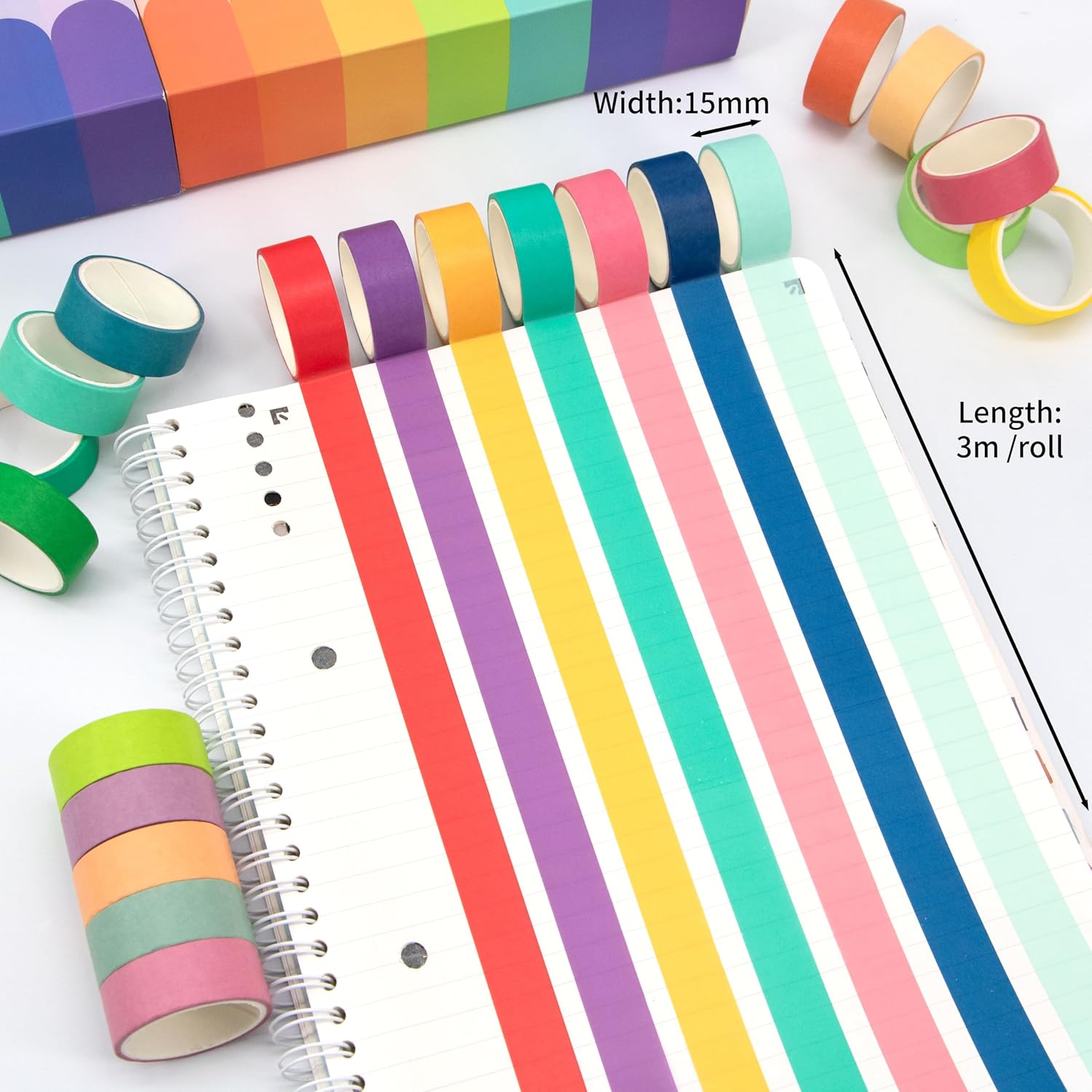 Washi Tape Set 30 Rolls - Image 3
